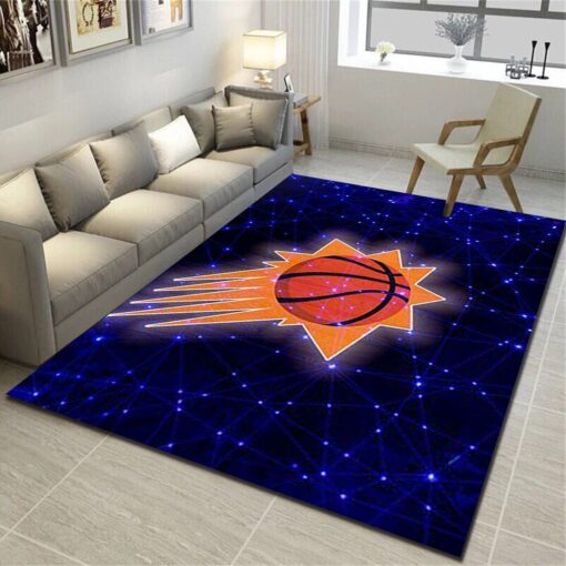 Phoenix Suns Area Rug - Basketball Team Living Room Bedroom Carpet - Custom Size And Printing