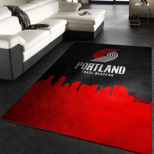 Portland Trail Blazers Area Rug Carpet, Kitchen Rug - Family Gift Us Decor - Custom Size And Printing