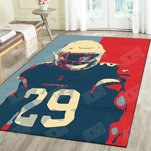 Arizona Cardinals Area Rug - Football Team Living Room Bedroom Carpet - Custom Size And Printing