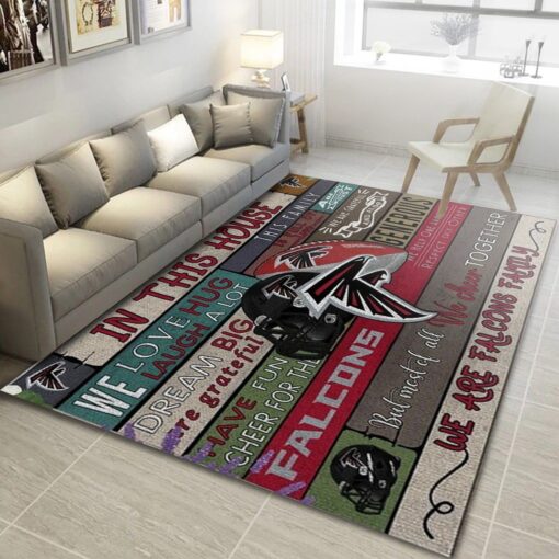 Atlanta Falcons Area Rug NFL Rug Home Decor - Custom Size And Printing