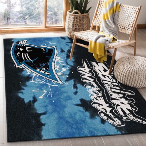 Carolina Panthers Fade Rug NFL Team Area Rug Living Room Rug Us Gift Decor Custom Size And Printing