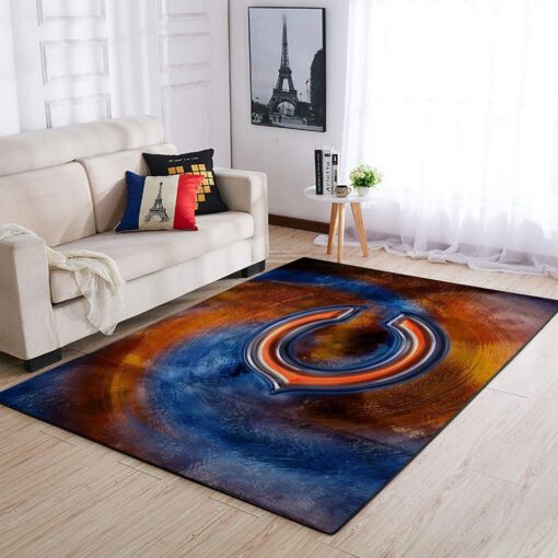 Chicago Bears Nfl Football Team Logo Area Rug - Carpet Mat Kitchen Rug - Custom Size And Printing