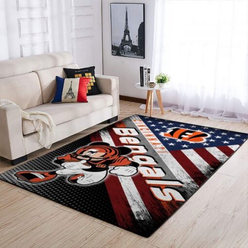 Cincinnati Bengals Nfl Living Room Carpet Rug Home Decor - Custom Size And Printing