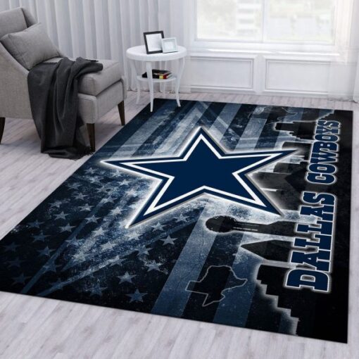 Dallas Cowboys Nfl Rug Living Room Rug Us Gift Decor - Custom Size And Printing