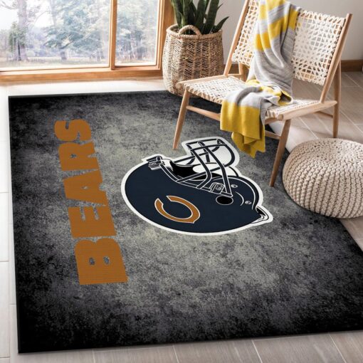 Chicago Bears Imperial Distressed Rug Nfl Team Logos Area Rug Living Room Rug - Custom Size And Printing