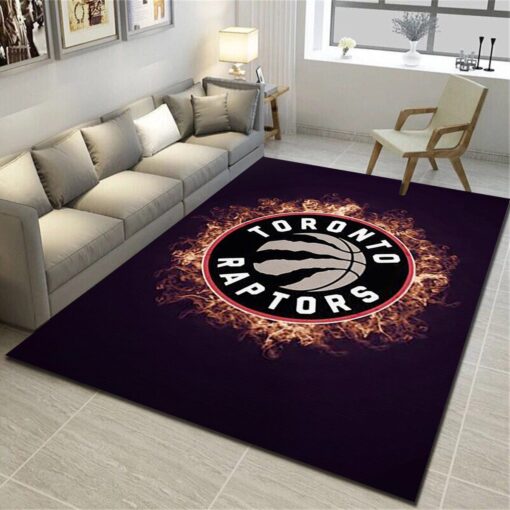 Toronto Raptors Area Rug - Basketball Team Living Room Carpet - Custom Size And Printing
