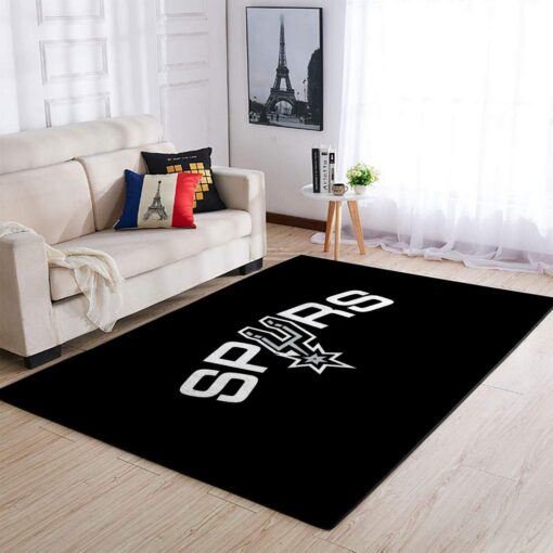 San Antonio Spurs Living Room Area Rug - Custom Size And Printing