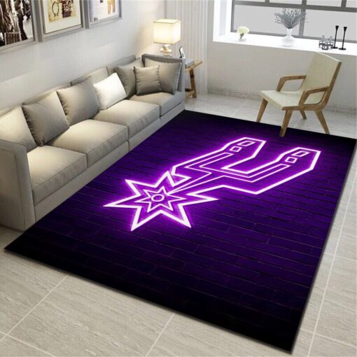 San Antonio Spurs Area Rugs, Basketball Team Living Room Bedroom Carpet - Custom Size And Printing