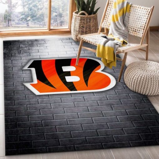 Cincinnati Bengals Nfl Area Rug For Christmas Living Room Rug Home Us Decor - Custom Size And Printing