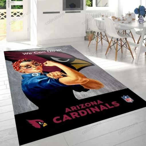 Arizona Cardinals NFL Logo Area Rug For Gift Bedroom Rug Home Us Decor - Custom Size And Printing