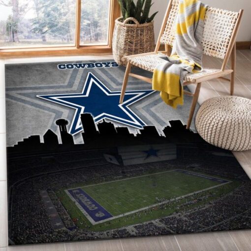 Dallas Cowboys Nfl Area Rug Bedroom Rug Floor Decor Home Decor - Custom Size And Printing