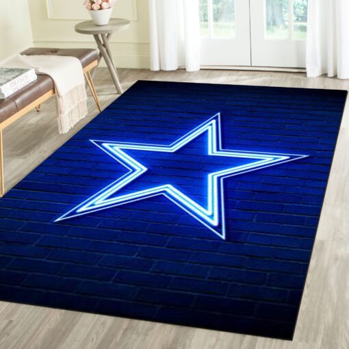 Dallas Cowboys Rug - Football Team Living Room Carpet - Custom Size And Printing