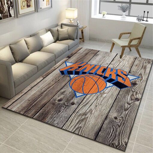 New York Knicks Area Rugs, Basketball Team Living Room Carpet - Custom Size And Printing