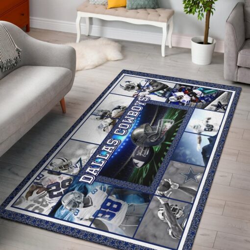 Dallas Players Cowboys Area Rug American - Custom Size And Printing