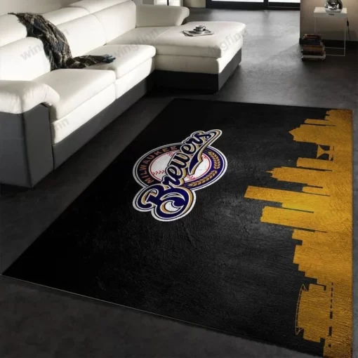 Milwaukee Brewers Mlb 15 Area Rug Living Room Rug Home Decor Carpet - Custom Size And Printing