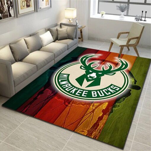 Milwaukee Bucks Rug - Basketball Team Living Room Bedroom Carpet - Custom Size And Printing