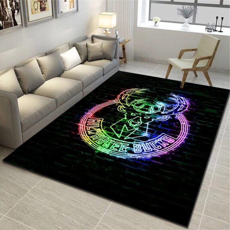 Milwaukee Bucks Area Rug – Basketball Team Living Room Bedroom Carpet – Custom Size And Printing 