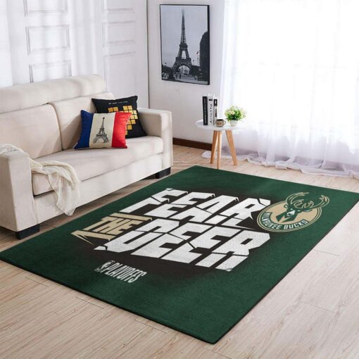 Milwaukee Bucks Area Rug - Living Room Carpet - Custom Size And Printing