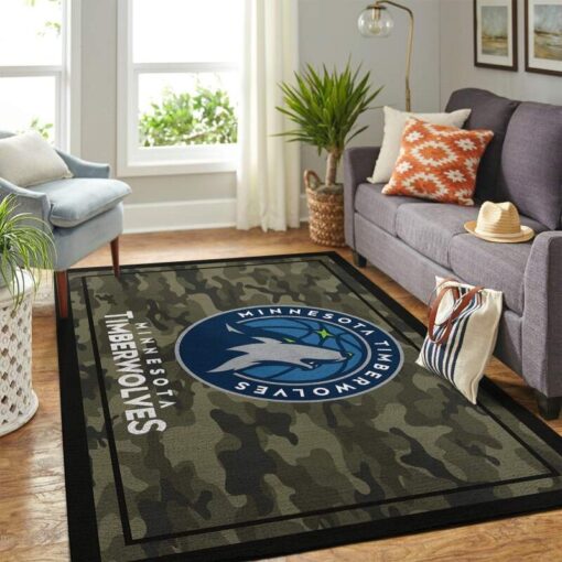 Minnesota Timberwolves Living Room Area Rug - Custom Size And Printing