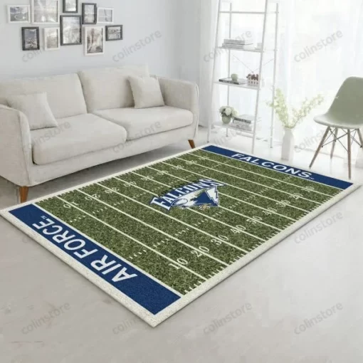 Air Force Falcons Team Home Field NFL Living Room Carpet Area Rug - Custom Size And Printing