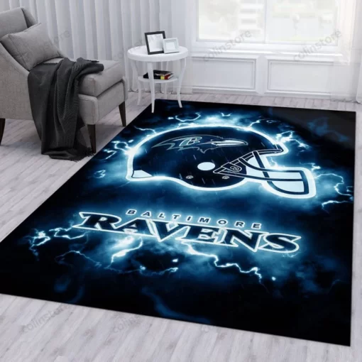 Baltimore Ravens NFL Rug Bedroom Rug - Custom Size And Printing