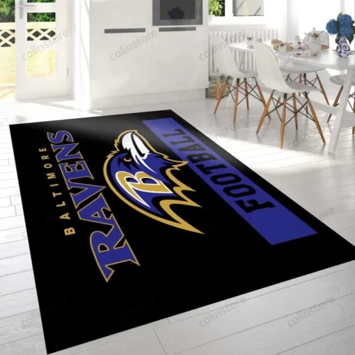 Baltimore Ravens Football NFL Area Rug Bedroom Rug - Custom Size And Printing