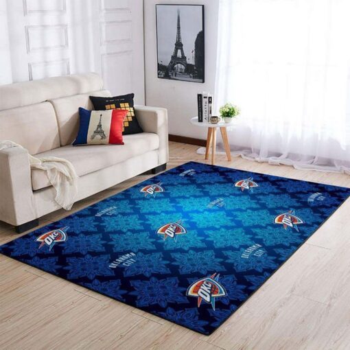 Oklahoma City Thunder Living Room Area Rug - Custom Size And Printing