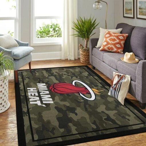 Miami Heat Living Room Area Rug - Custom Size And Printing