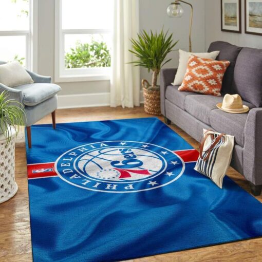 Philadelphia 76Ers Living Room Area Rug - Custom Size And Printing