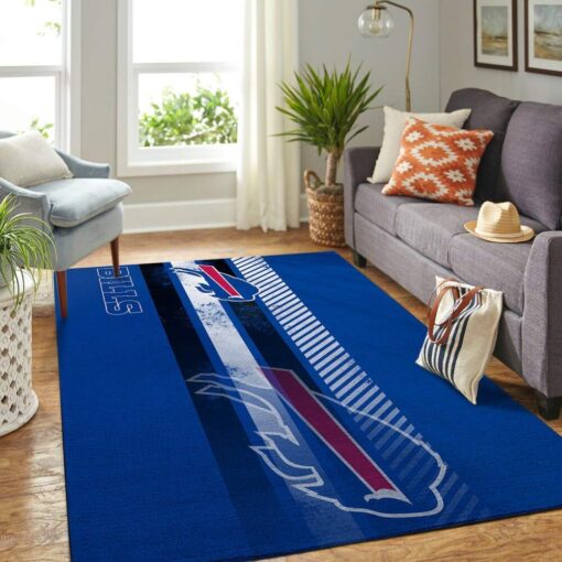 Buffalo Bills NFL Area Rug Living Room Carpet Team Logo Sports Rug Custom Size And Printing