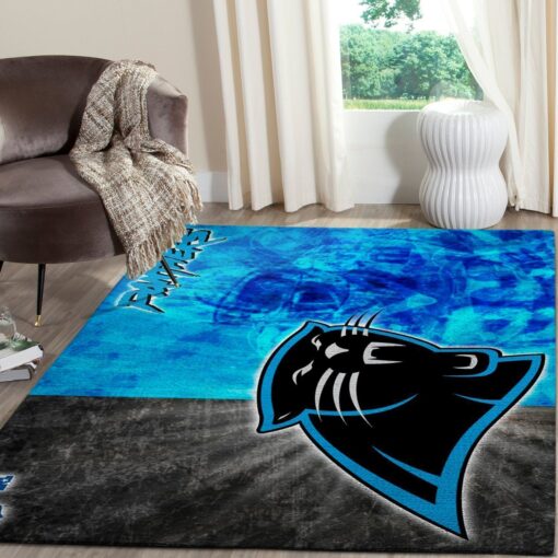 Carolina Panthers Area Rug Nfl Football Team Logo Carpet Living Room Rug - Custom Size And Printing