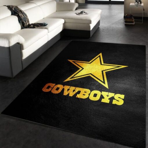 Dallas Cowboys Nfl Area Rug - Living Room Rug - Custom Size And Printing