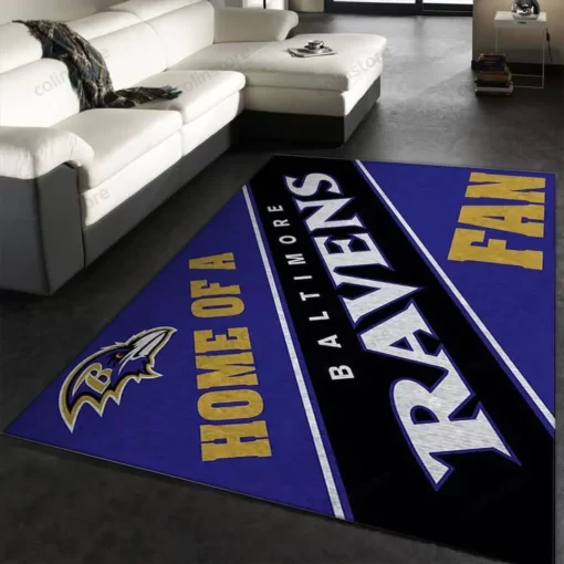 Baltimore Ravens Team Rug NFL Area Rug - Custom Size And Printing