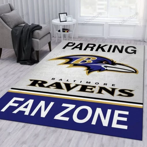 Baltimore Ravens NFL Area Rug Living Room - Custom Size And Printing