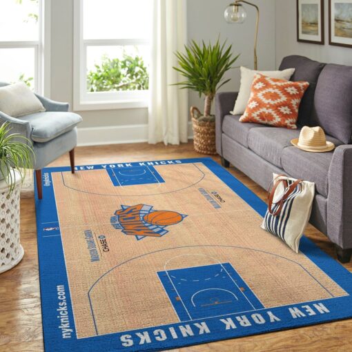 New York Knicks Court Area Rug Nba Basketball Team Logo - Custom Size And Printing