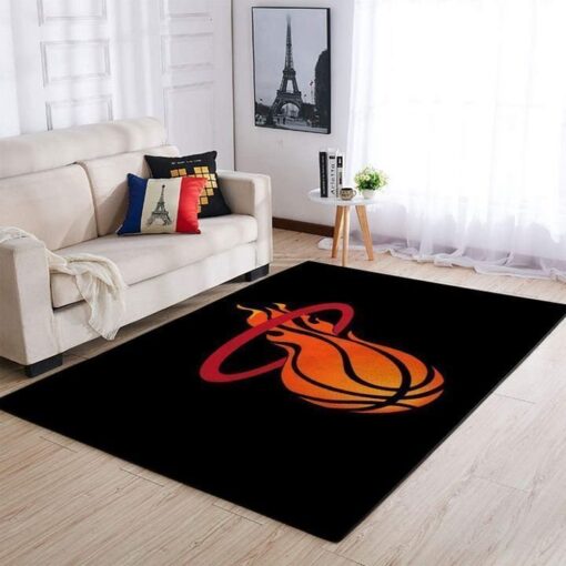 Miami Heat Living Room Area Rug - Custom Size And Printing