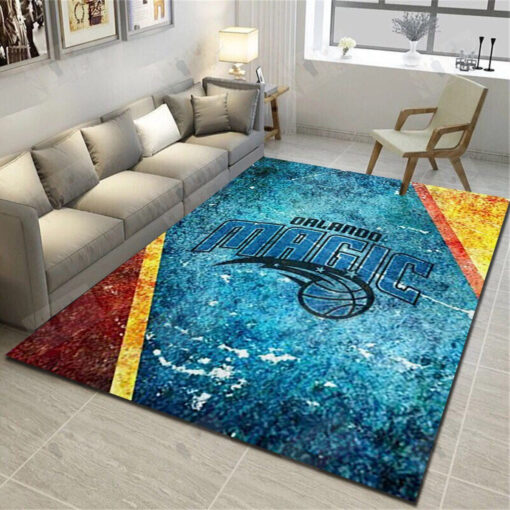 Orlando Magic Area Rug - Basketball Team Living Room Bedroom Carpet, Man Cave Floor Mat - Custom Size And Printing