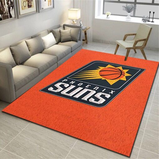 Phoenix Suns Area Rug - Basketball Team Living Room Bedroom Carpet - Custom Size And Printing