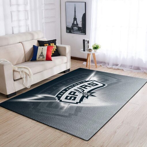 San Antonio Spurs Living Room Area Rug - Custom Size And Printing