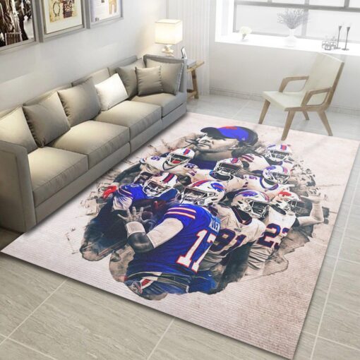 Buffalo Bills Team Living Room Rug NFL Rug Home Decor - Custom Size And Printing