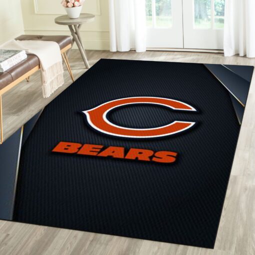 Chicago Bears Area Rugs, Football Team Living Room Carpet - Custom Size And Printing