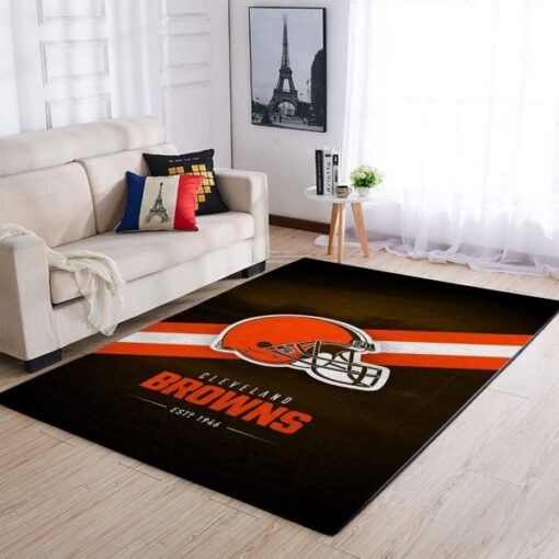 Cleveland Browns Area Rug Nfl Football Floor Decor - Custom Size And Printing