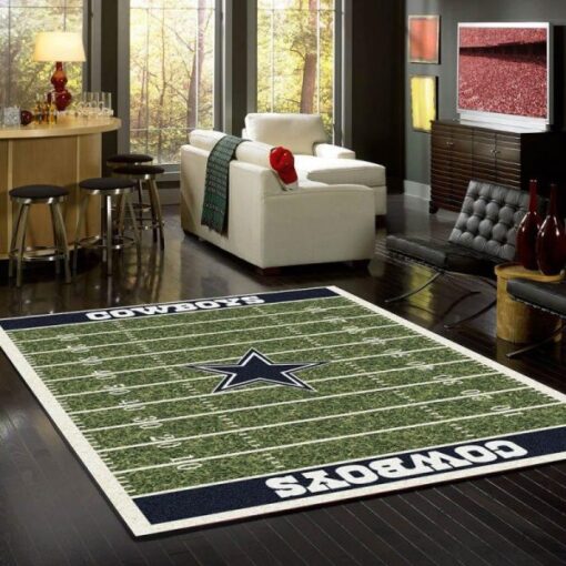 Dallas Cowboys Nfl Carpet Living Room Rug - ? Custom Size And Printing