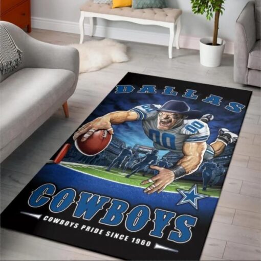 Dallas Cowboys Cowboys Pride Since 1960 Nfl Team Area Rug Rug - For Living Room Rug - Custom Size And Printing