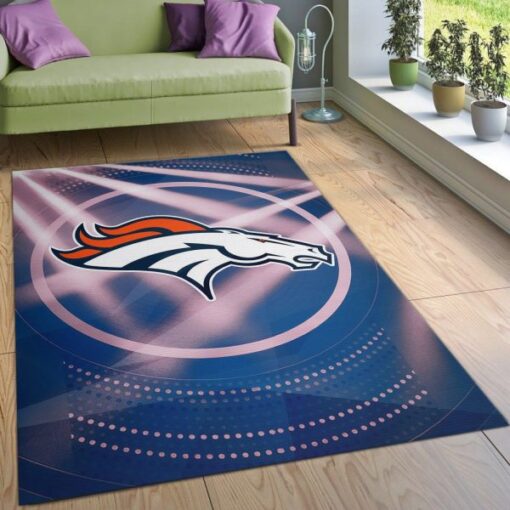 Denver Broncos Nfl Rug Bedroom Rug Christmas Gift Us Decor - Custom Size And Printing