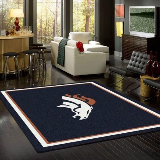 Denver Broncos Nfl Carpet Living Room Rug - ? Custom Size And Printing