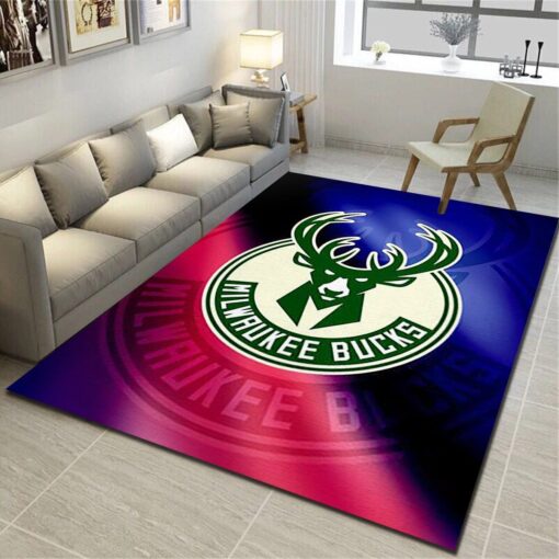 Milwaukee Bucks Rug - Basketball Team Living Room Carpet - Custom Size And Printing