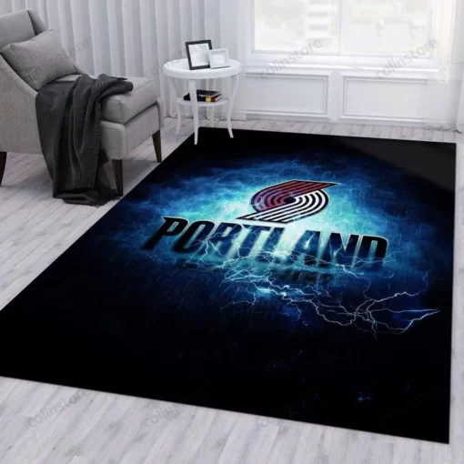 Portland Trail Blazers NFL Area Rug For Christmas Living Room Rug Us Gift Decor - Custom Size And Printing