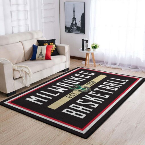 Milwaukee Bucks Area Rug - Living Room Carpet - Custom Size And Printing