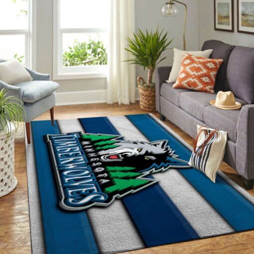 Minnesota Timberwolves Living Room Area Rug - Custom Size And Printing